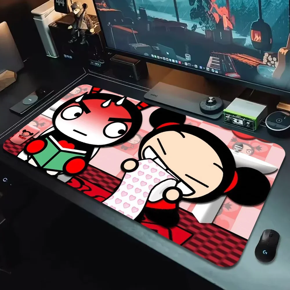 Cute Cartoon Pucca Garu  Mousepad Large Gaming PC Compute Gamer Keyboard Mouses