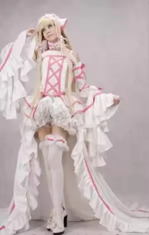 

Chobits costumes Chii white dress Lolita cosplay costume