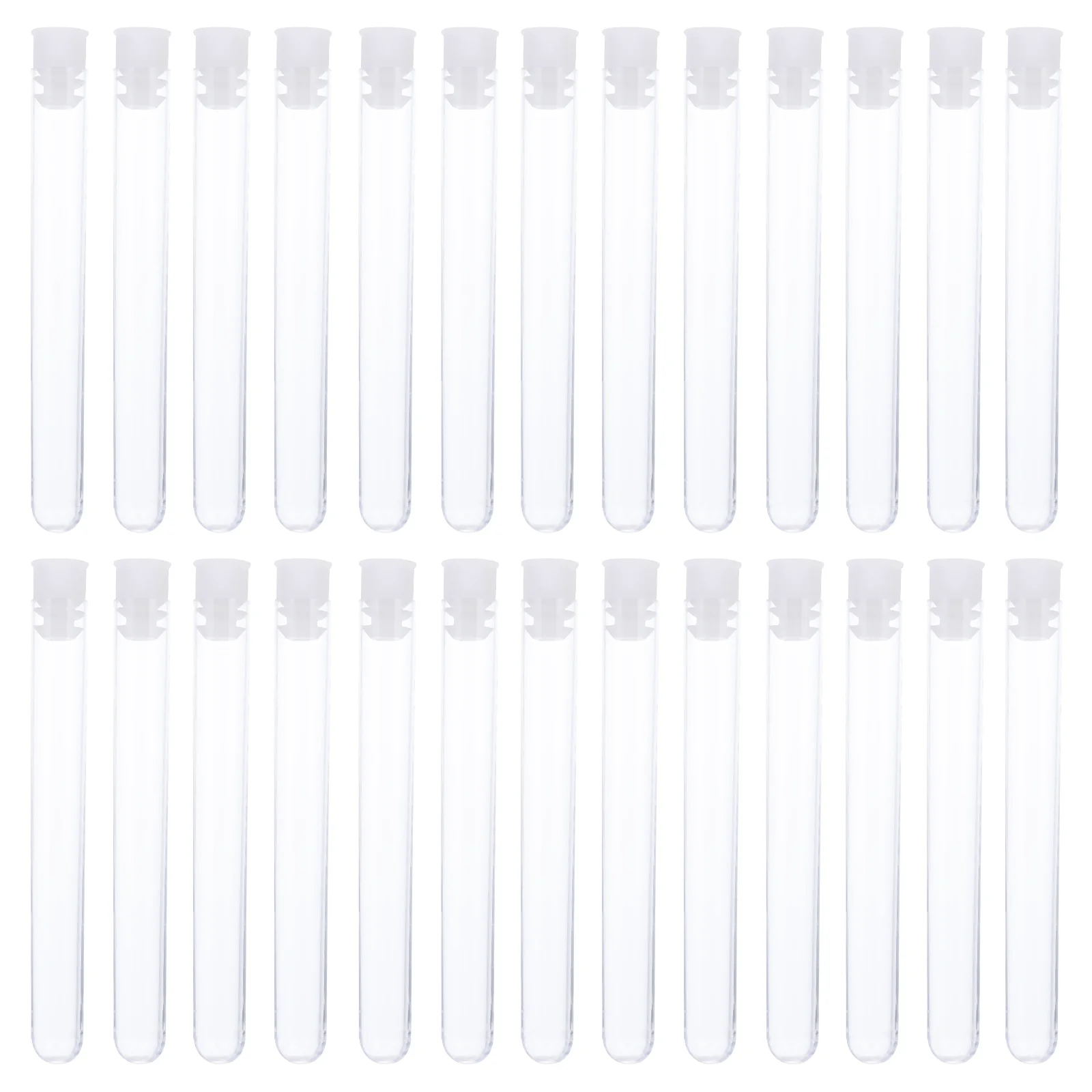 

100 Pcs Plastic Test Tube Tubes Clear Small Bottles Storage Containers for Science Food with Lids