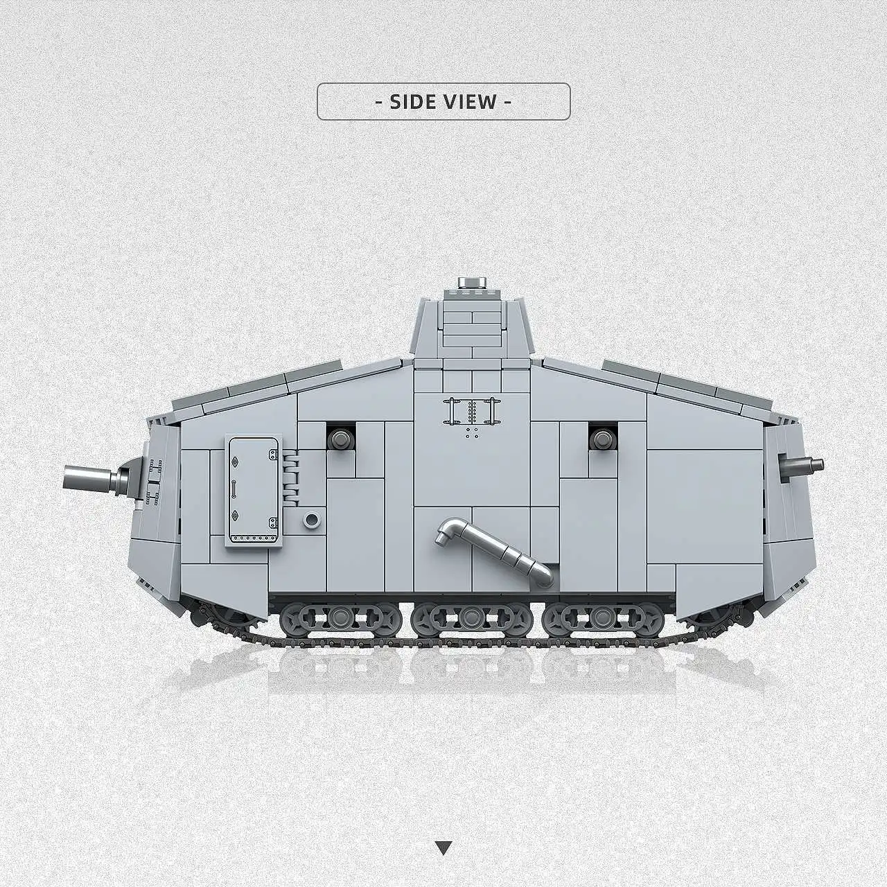 Armored VehicleBuilding Blocks, DetailedVehicle Structure, DIYOrnament, DesktopDisplay, For CraftEnthusiasts.