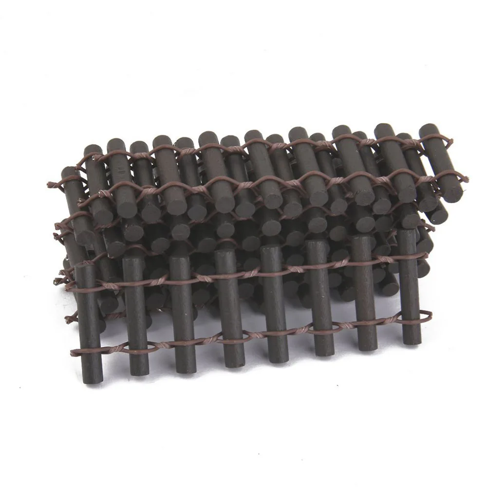 

10pcs Log Garden Decorative Resin 3x10cm Coffee Mini L Garden Decorative Picket Fence Picket Fence for Bonsai Terrarium