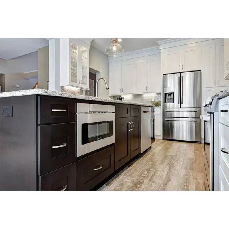 

# Hot Wood White Modern Style Modular Kitchen Cabinet Set New Design Custom Solid Panel