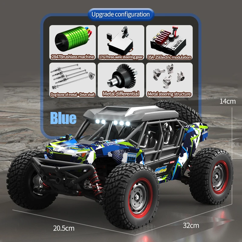 JJRC Q141 RC Car 70km/h Or 50km/h 1/16 4WD Waterproof Off Road Brushless Remote Control Truck Electric High Speed Drift Car Toys