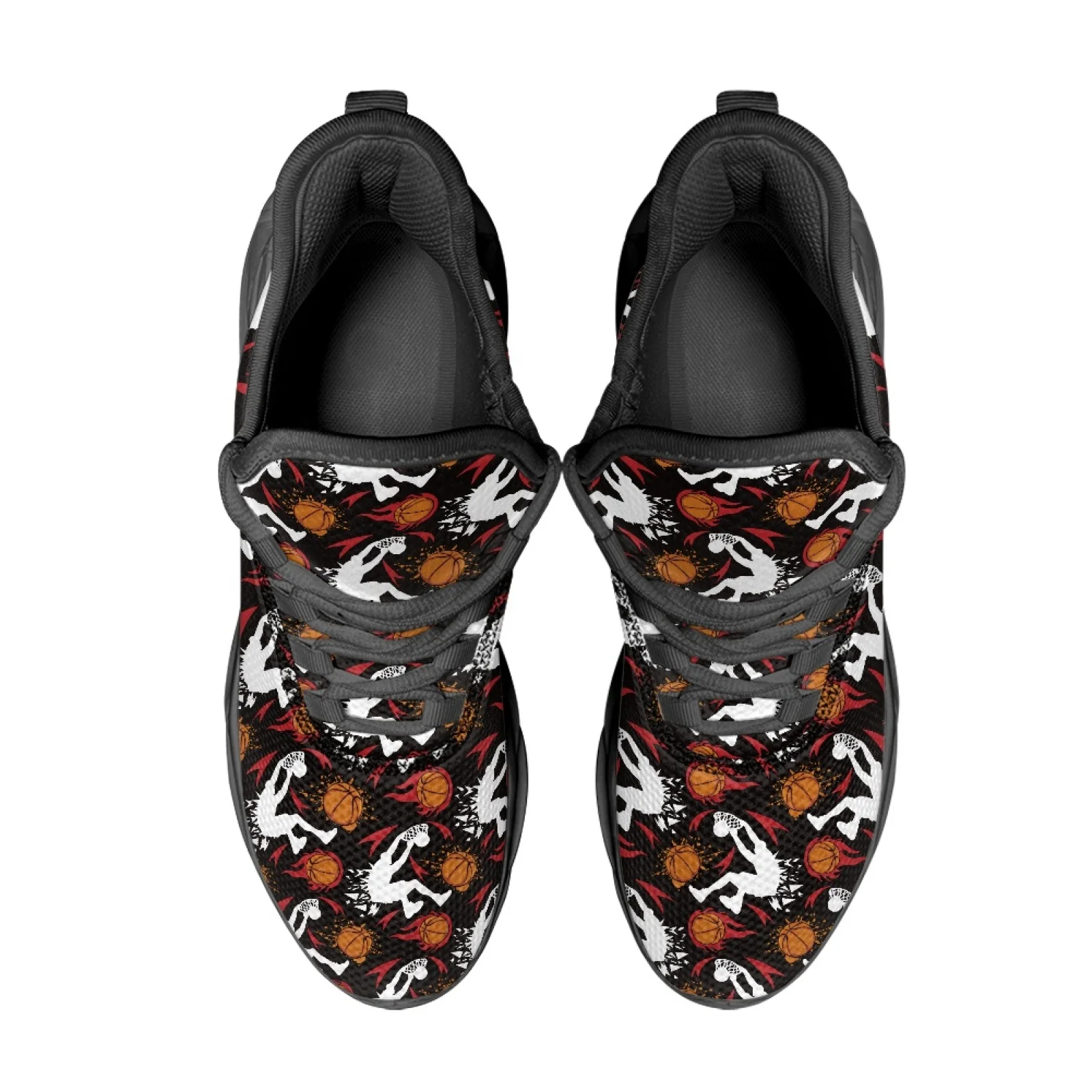 PENSTROLL Basketball Player Lace-Up Running Shoes Mesh Running Shoes for Casual Wear Breathable Men's Racing Shoes