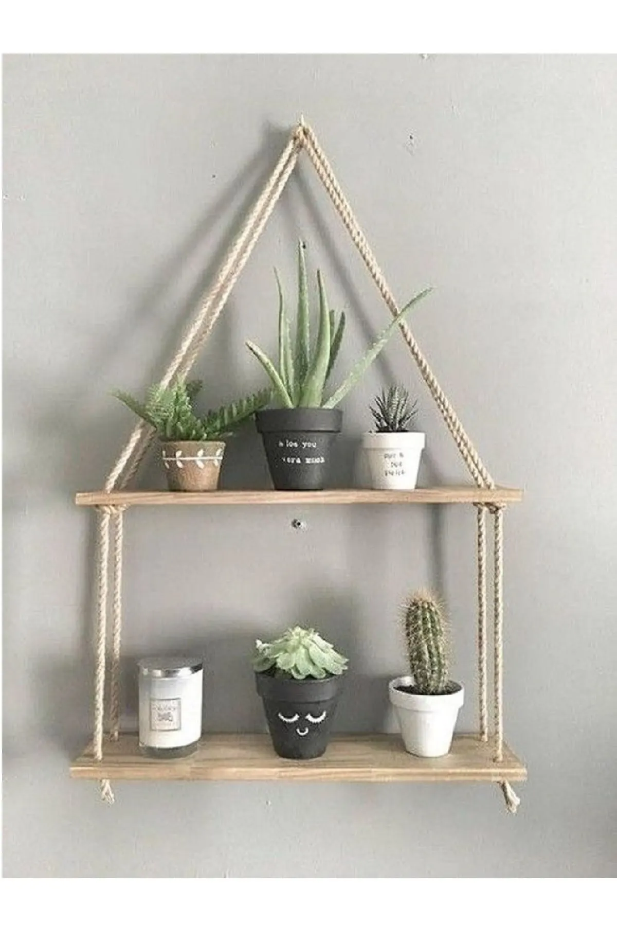 Desain Dekoratif Kayu Warna Alami 2 Set Jardiniere Bunga Tempat Tidur Rak Buku Aksesoris Rak Penyimpanan Rak, Rumah Ruang Tamu