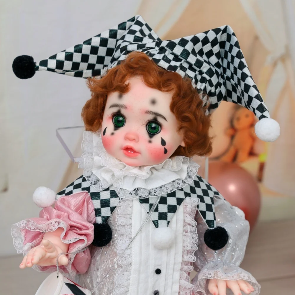 

Cloveray 18 inch Full Body Vinyl Realistic Reborn Baby Doll 42cm Magic Clown Vinyl Doll Handmade Original Toys Kid Xmas Gift