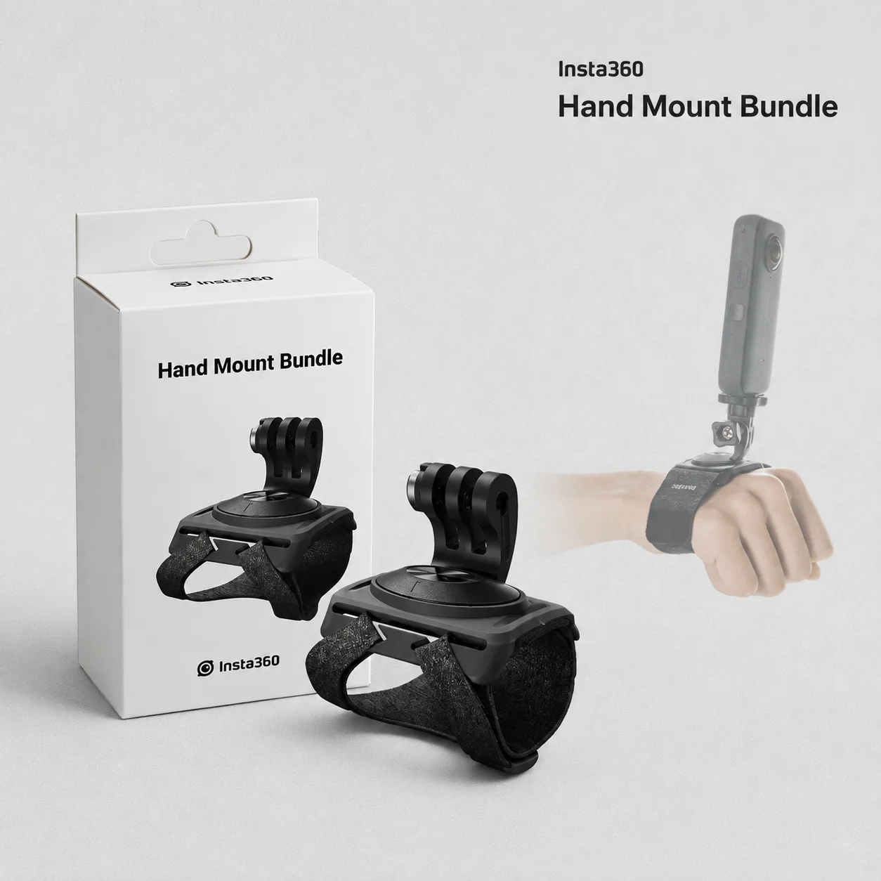 Insta360 Hand Mount Bundle Hands Free Wrist Strap for X6 X5 X4 Air X4 GO Ultra GO 3S Ace Pro 2 POV Action Camera