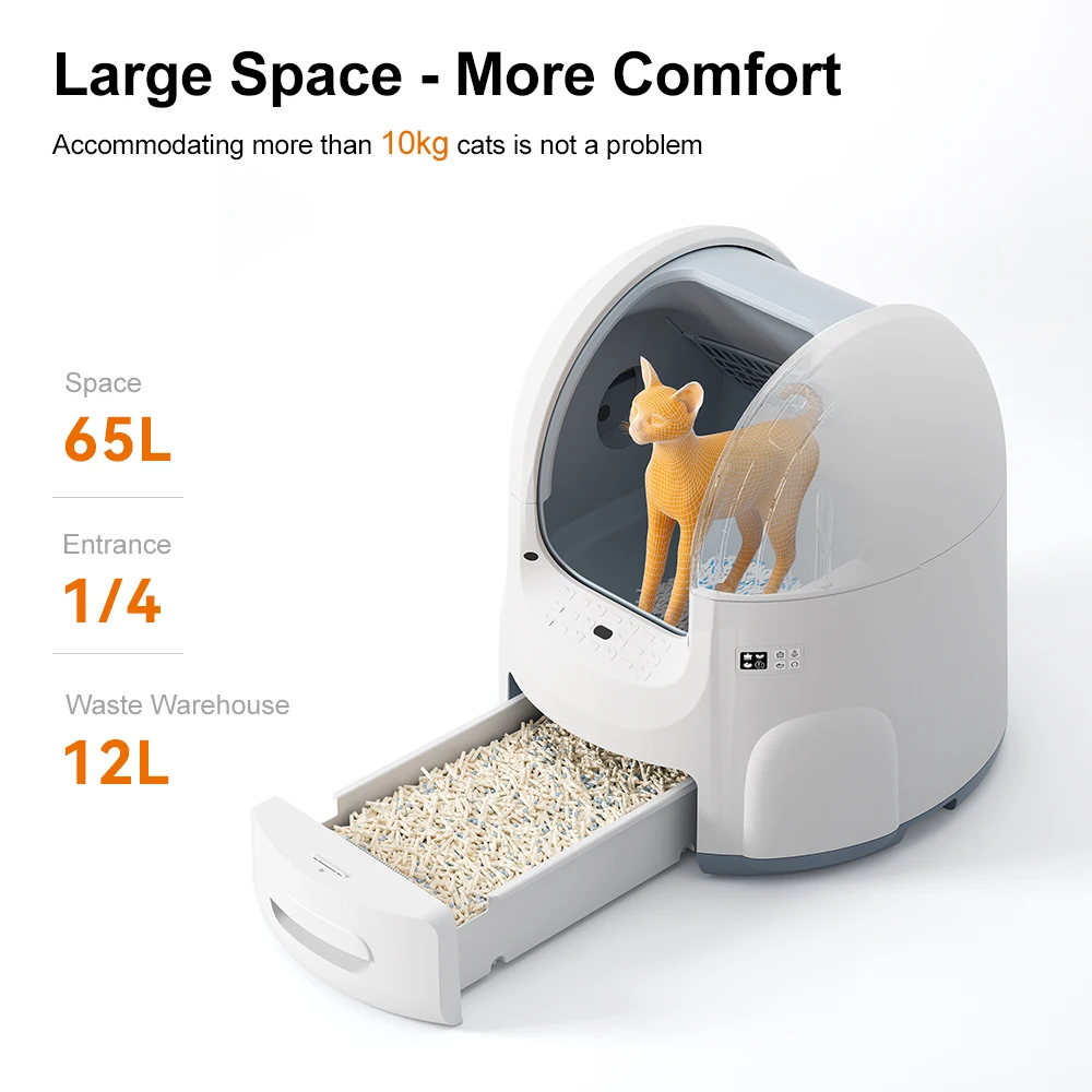 

Smart Cat Litter Box, Automatic Shit Shoveling Machine, Electric Cleaning, Closed Toilet, Cat Products, Oversized