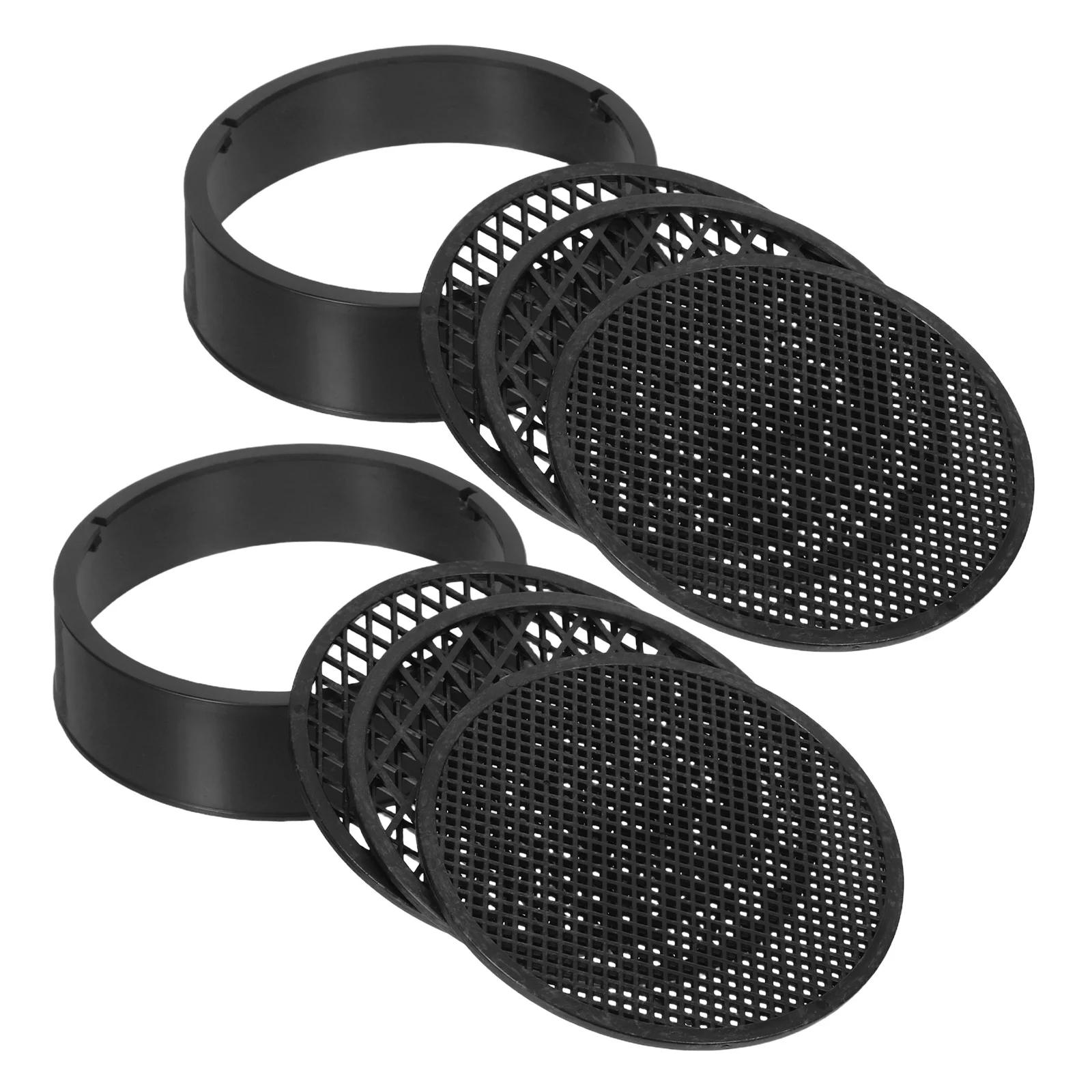 

2Sets Garden Soil Sieve Set Durable Plastic Mesh Screens Portable Small Gravel Sand Filter Gardening Sifting Pan Tool