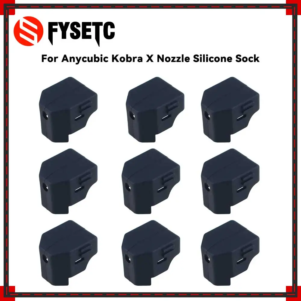 

For Anycubic Kobra X Nozzle Silicone Sock High Temperature Resistance And Durable 9 PCS Silicone Sock For Kobra X 3D Printer