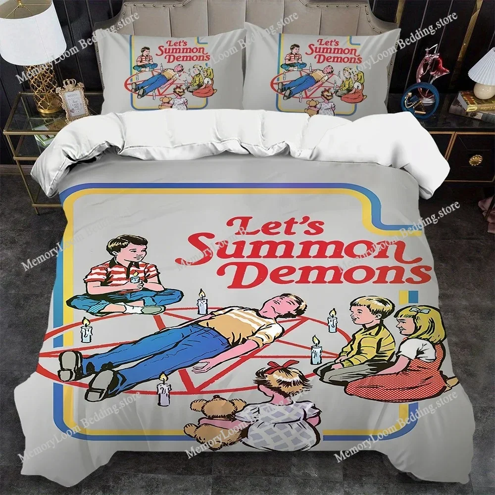 

Lets-Summon Demons Duvet Cover Set Home Style Bedding Soft Laundry Cotton Bed Student Dormitory Gift Home Textileextile963