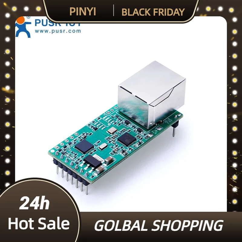 Genuine (Price for 4 Piece)PUSR Serial to RJ45 Module UART TTL to Ethernet TCPIP Converter Support DHCP and DNS USR-TCP232-T2