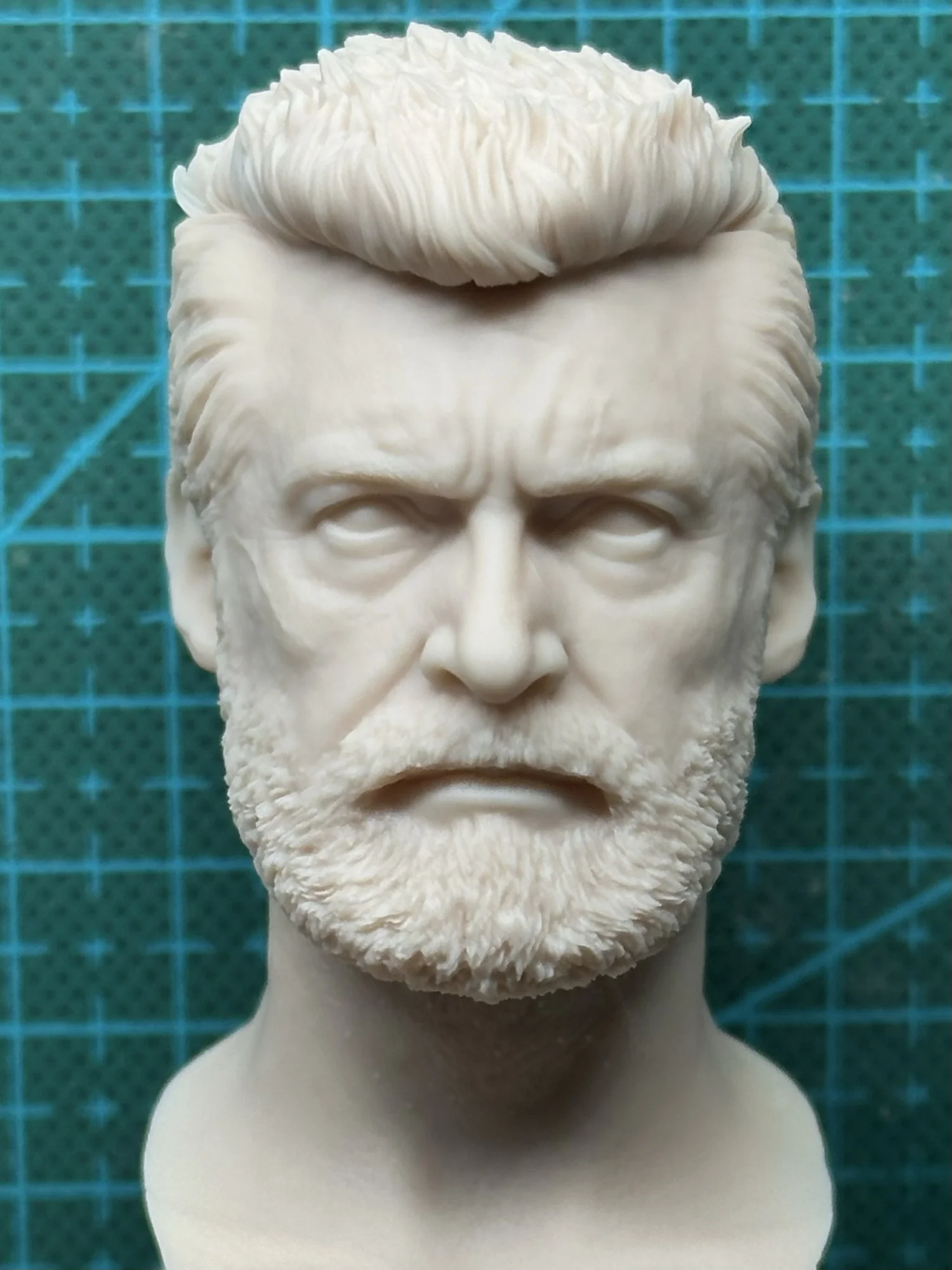 

1/6 неокрашенный старый волк человек дядя логан голова резьба модель игрушки подходят 12 дюймов фигурку