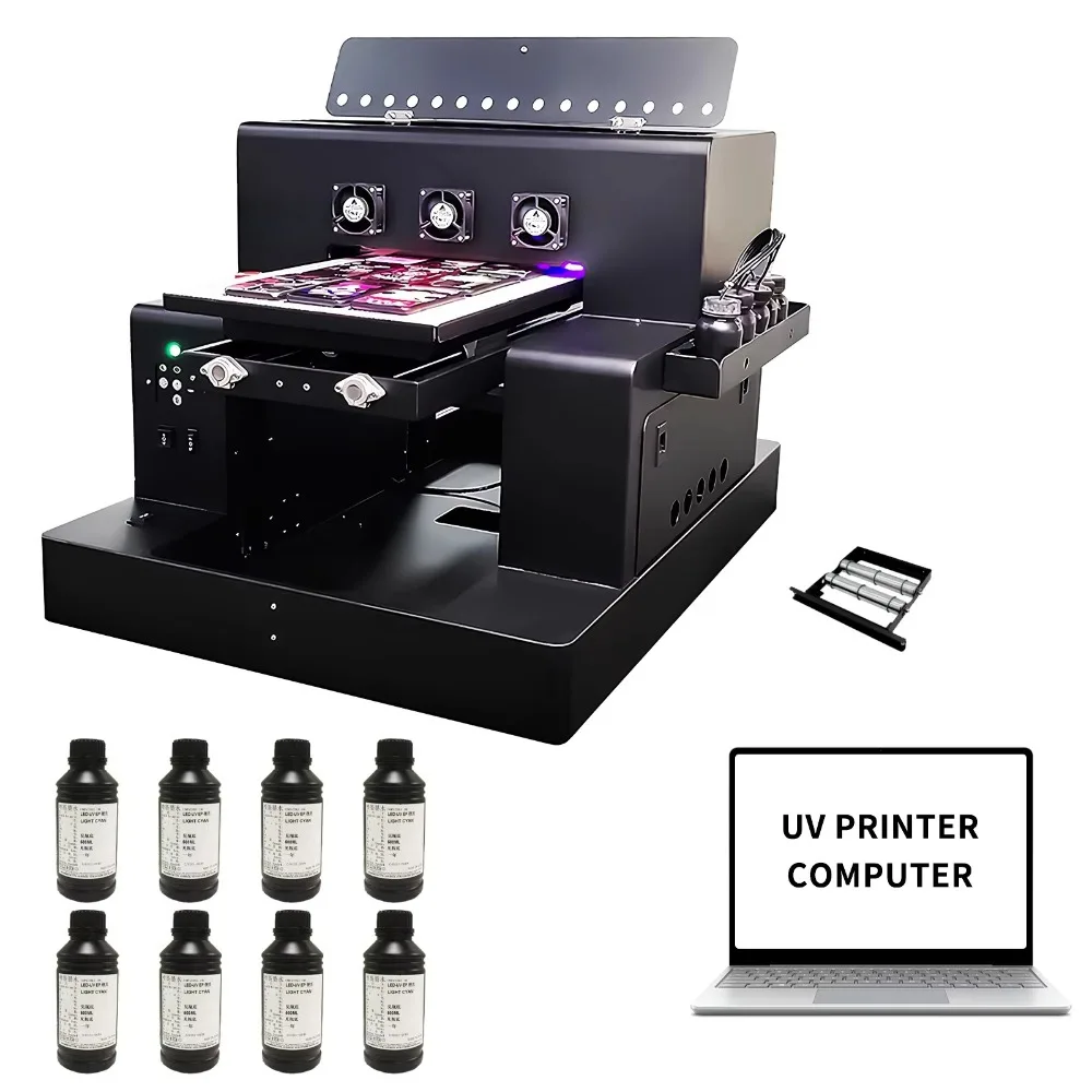 Multi Function UV LED Printer for Acrylic Phone Case Cover Metal Glass Brick PVC Card Printing