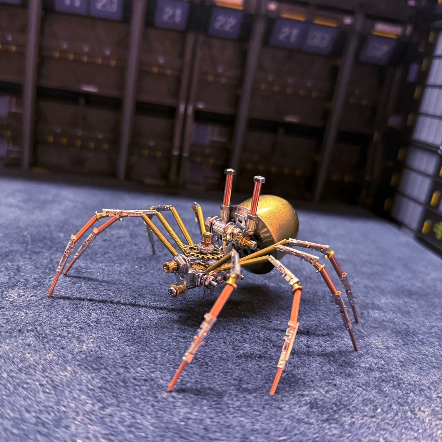 Steam-punk Mechanical Insect Spider Metal Assembly Toy Model Creative Handicraft DIY Ornament Festival Gift