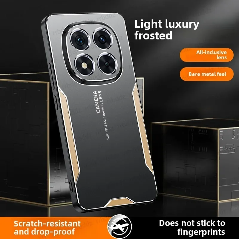 

Противоударный чехол для Xiaomi 15 14T Pro Redmi Note 14 4G 5G 14 Pro Plus, алюминиевая матовая металлическая задняя крышка для телефона