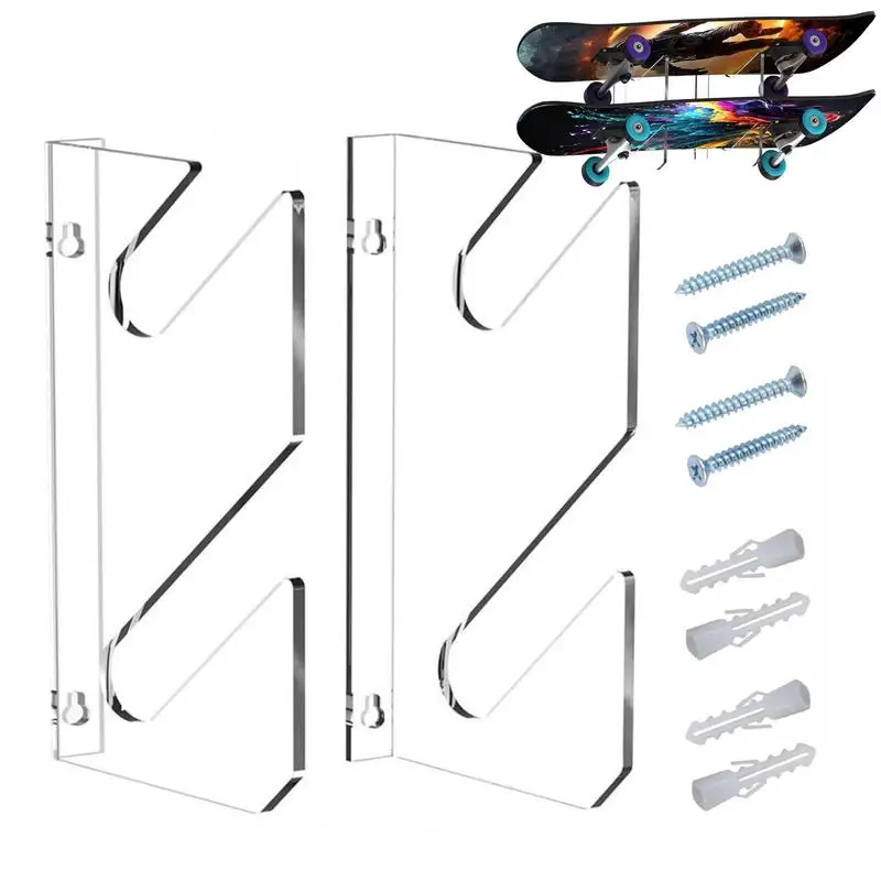 

Skateboard Display Rack Acrylic Clear Skateboard Storage Rack Stand Display Standard Skateboards And Longboards Racks For