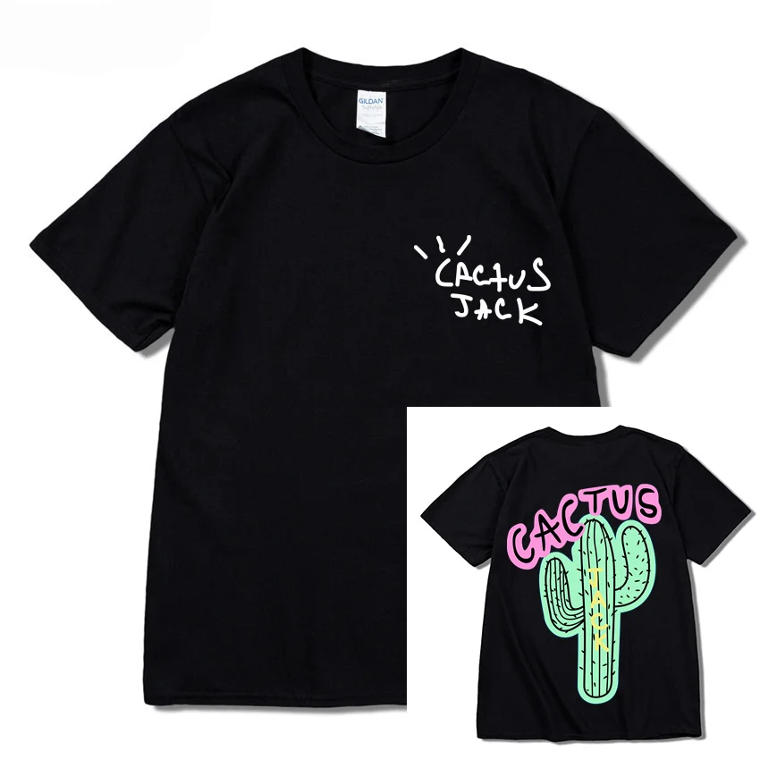 Astroworld Tour Short Sleeve Cactus Jack Net Kanye West Men's and Women's Loose Hip Hop Short Sleeve T-shirt Swag tshirt