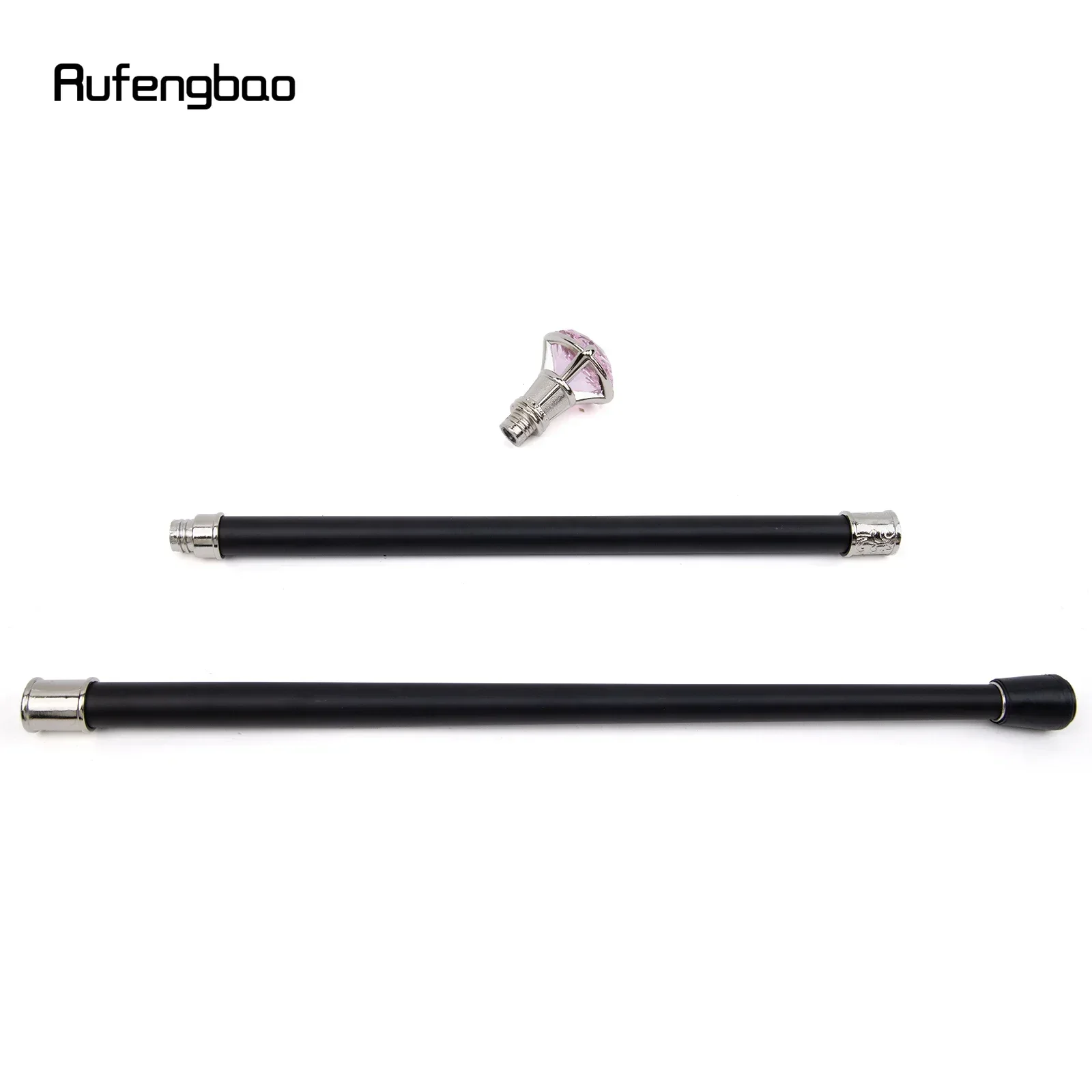 ピンクダイヤモンドタイプ ホワイト ウォーキングスティック ファッション装飾杖 紳士用 パフォーマンスステージ杖 93cm