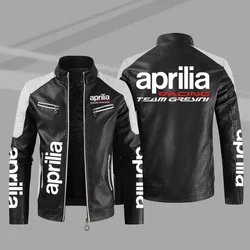 Chaqueta de motocicleta Aprilia de terciopelo para hombre, chaqueta a prueba de viento, talla europea, nueva moda, Otoño e Invierno