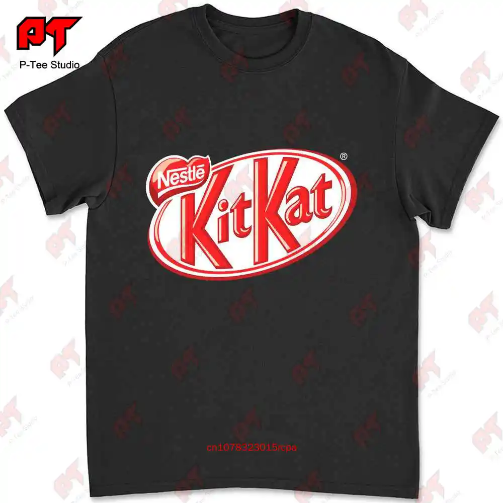 Nestle Kitkat Logo Schokoladen waffel T-Shirt zxcn