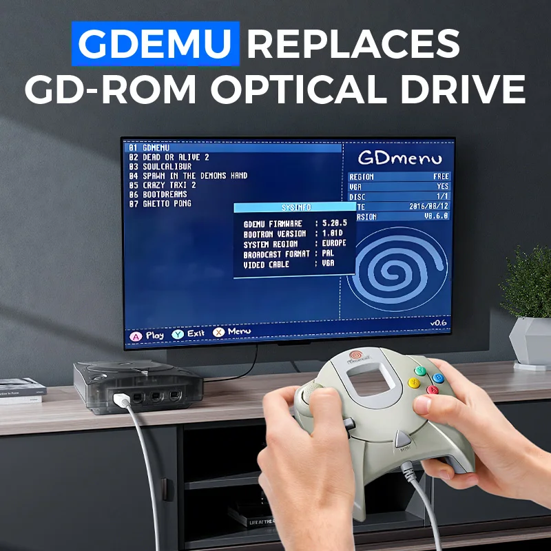 GDEMU V5.20.5 DC Optical Drive Simulation Board and Remote Card Mount Kit for SEGA Dreamcast DC VA1 Console with SD Expander view 3