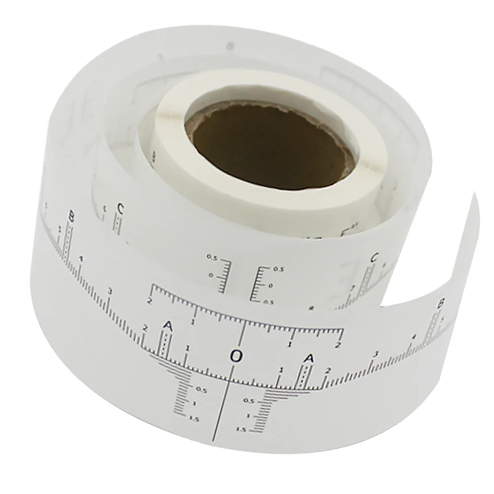 

1pcs 1 Roll Disposable Eyebrow Scale Sticker Ruler White Adhesive Skin-Friendly Makeup Accessory Women Natural Full Brows Tool