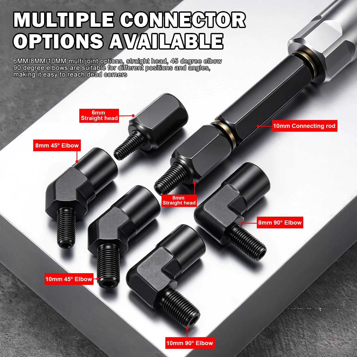 High Pressure Grease Fitting Unblocker Kit Alloy Steel with Straight 45 90 Degree Adapters Push Rods for Car Tractor Repair Tool