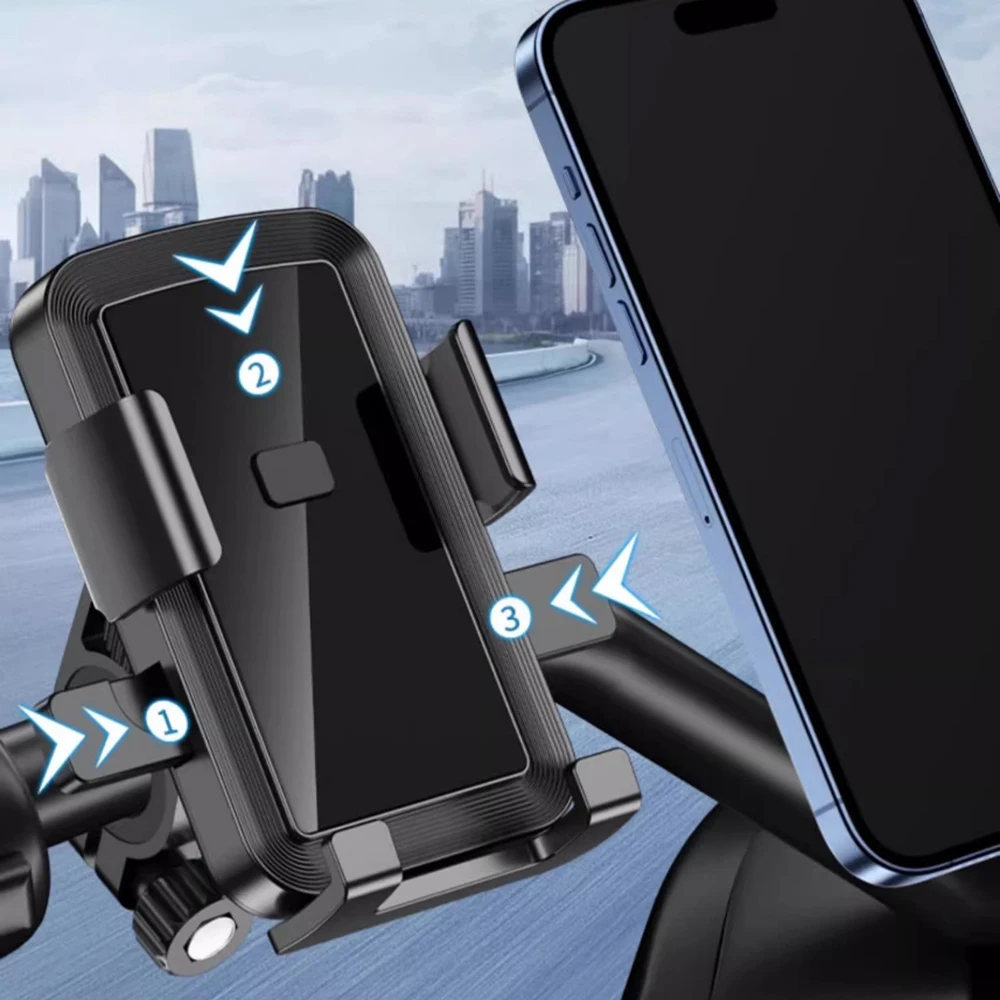 

Противоударный велосипедный держатель мобильного телефона: материал ABS, 360° ° Вращение, быстроразъемное устройство, совместимое с GPS-навигацией