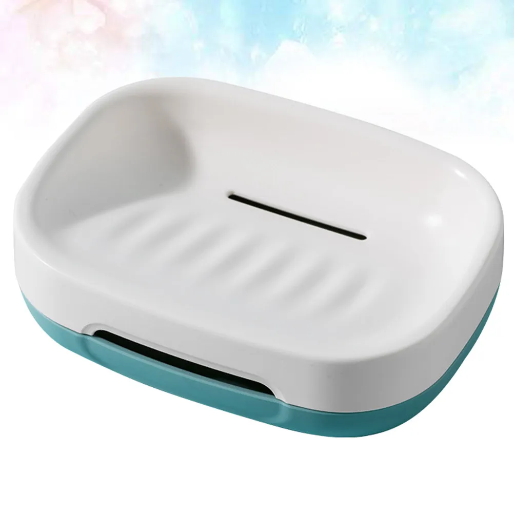 

Home Soap Box Double Layer Drain Rack Plastic Bathroom Soap Holder Prevents Softening Easy Access Assorted Colors