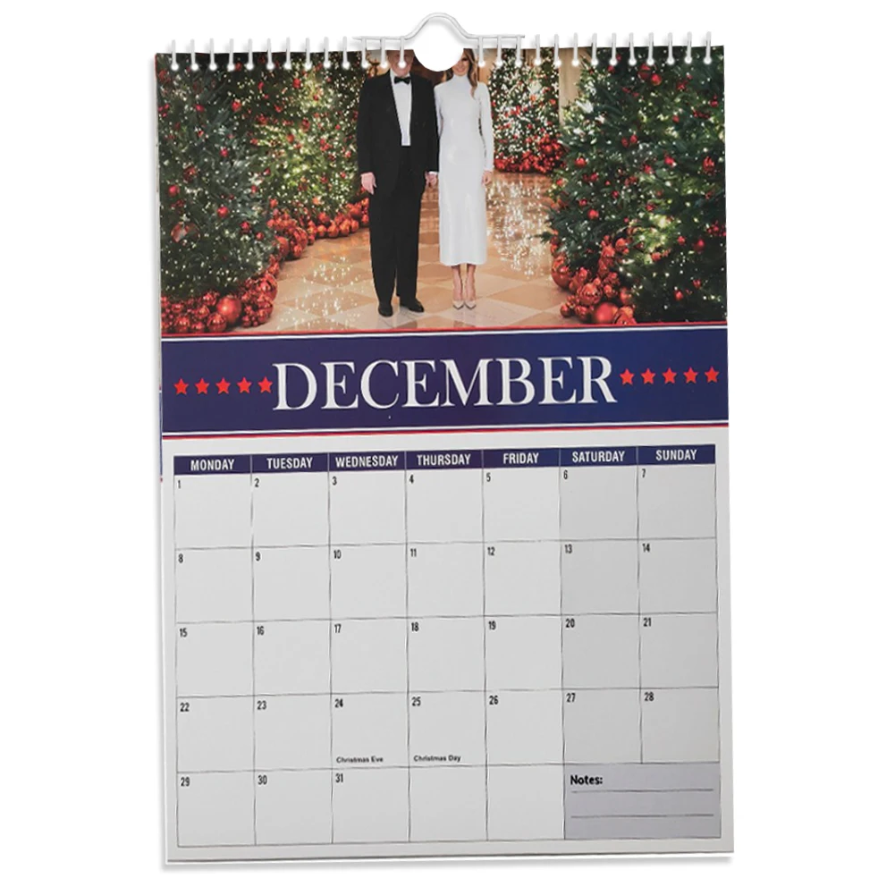 Calendário de parede engraçado Trump 2025 MAGA Calendar 12 meses fazendo América ótimo novamente Calendário de parede mensal pendurado