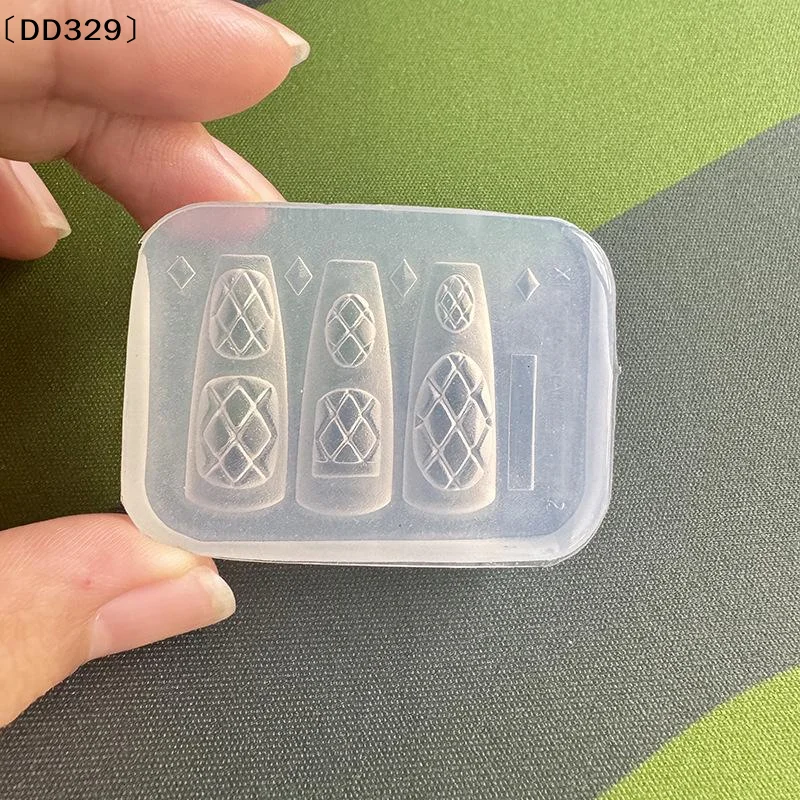 Silicone Nails Mold Plaid Bow  - Resin Art Templates Free recension och pris