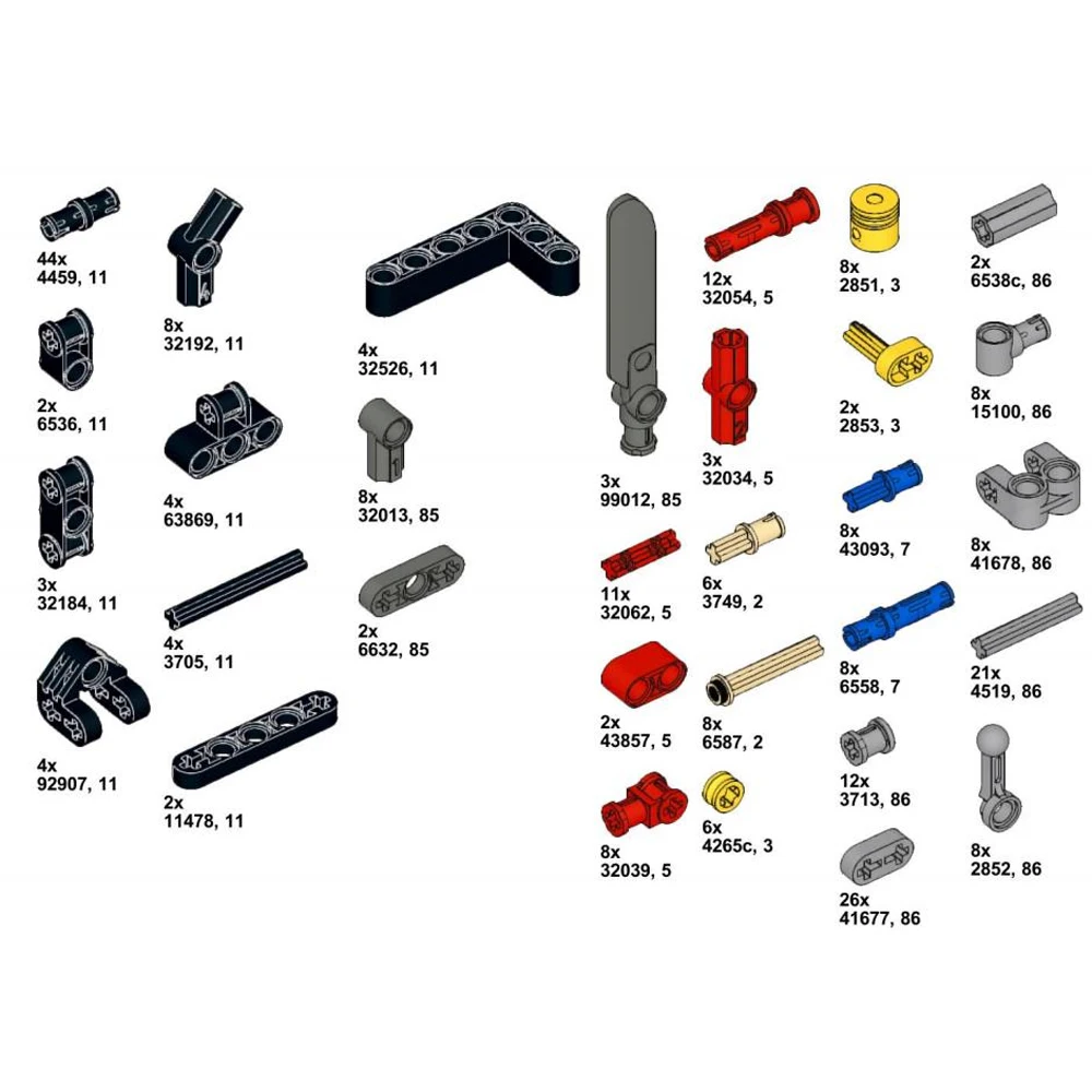 MOC Tech V8 Star Aircraft Engine Mechanical Electric Model 8 Cylinders L Motor 8883 AA Battery Box 8881 Power Up Building Blocks