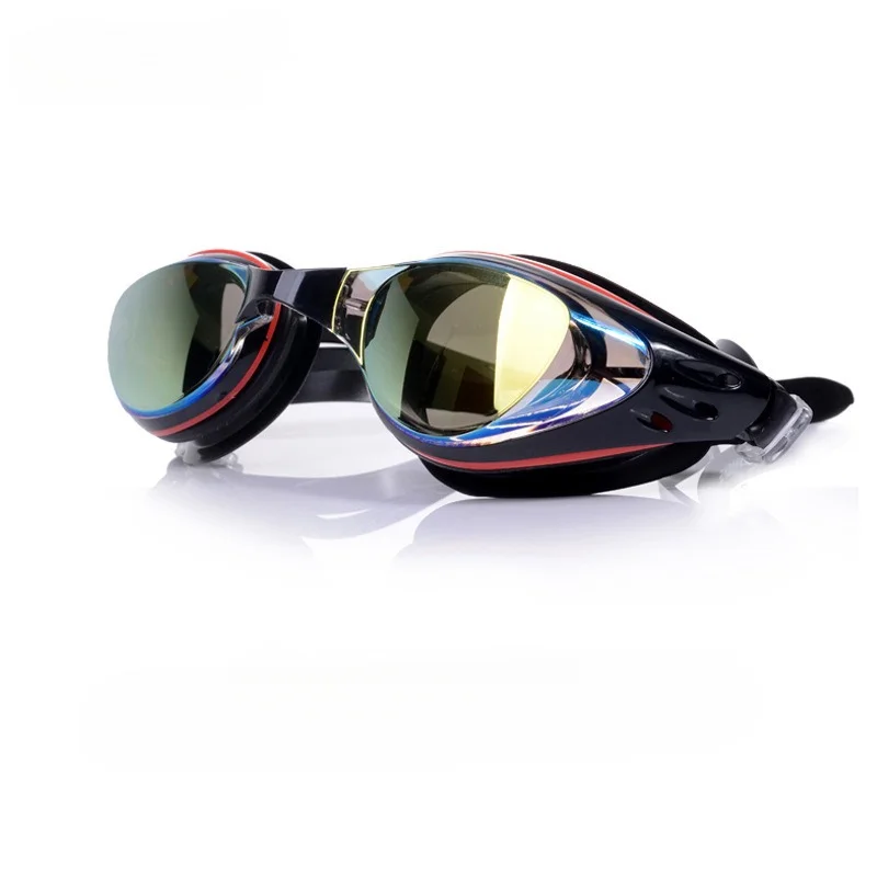 نظارات سباحة احترافية بإطار كبير من السيليكون مقاومة للماء ومضادة للضباب عالية الدقة للجنسين