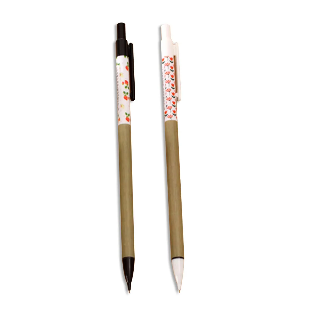 2 Pcs Cute little Floral Activity Pencil 0.5mm Pupil Learn Pencil Stationery Supplies