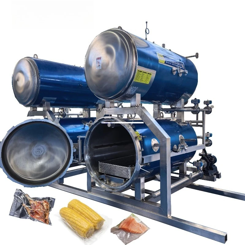 Professional 150kg double-layer water immersion steamer sterilizer - food processing equipment