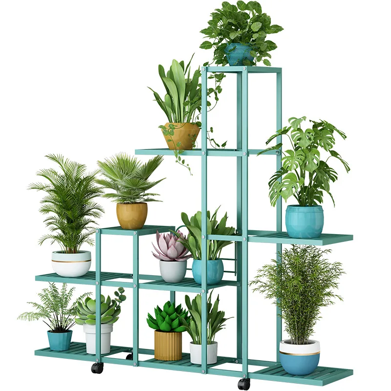 ヨーロッパ錬鉄製屋外バルコニーリビングルーム植木鉢収納棚多肉植物鉢植えグリーンディルフロア