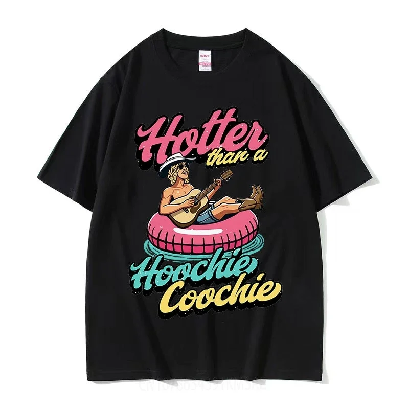 Hotter Than A Hoochie Coochie Concert Graphic T Shirts Men Women Retro Fashion Short Sleeve T-shirt Casual Oversized Cotton Tees