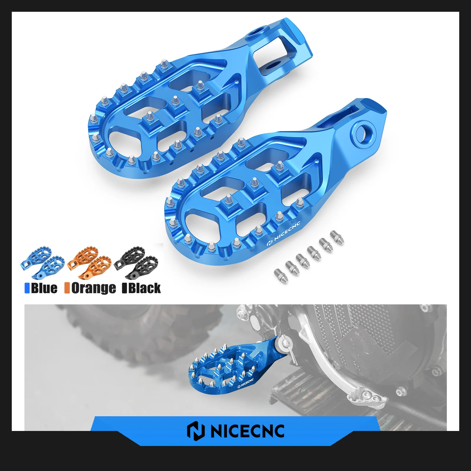 

For 2025 2024 Husqvarna TE 300 TE FE 501 450 350 300 250 200 150 125 TC FC TX FX 2023 Motorcycle Footpegs Pedals Kit Enlarged