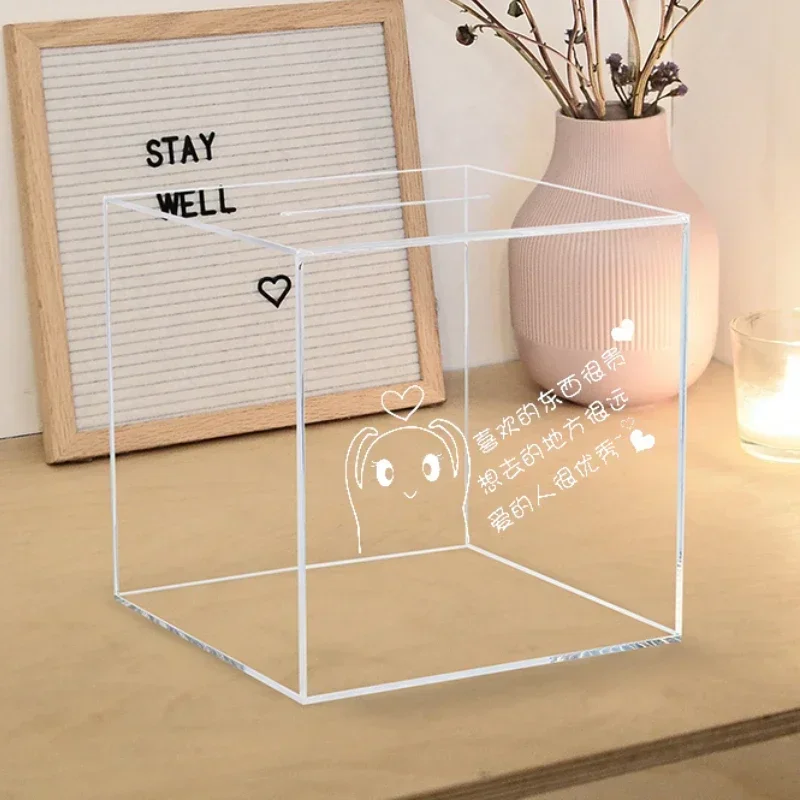 Money Boxes Transparent Acrylic Bank Digital Banknotes Coins Home Decoration Large Capacity No Taken Out Piggy Bank Money Box