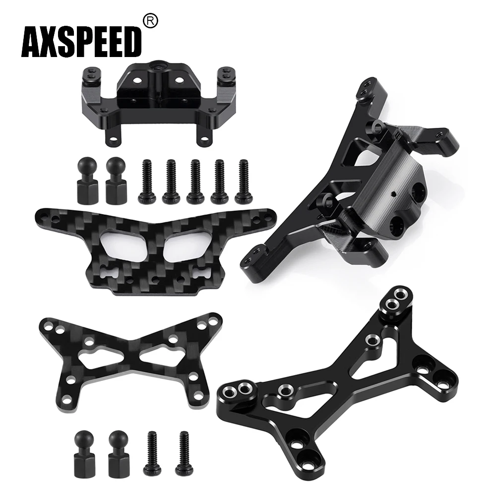 AXSPEED Aluminum Alloy / Carbon Fiber Front / Rear Shock Mount for LOSI 1/24 Micro-B RC Buggy Truck Model Upgrade Parts
