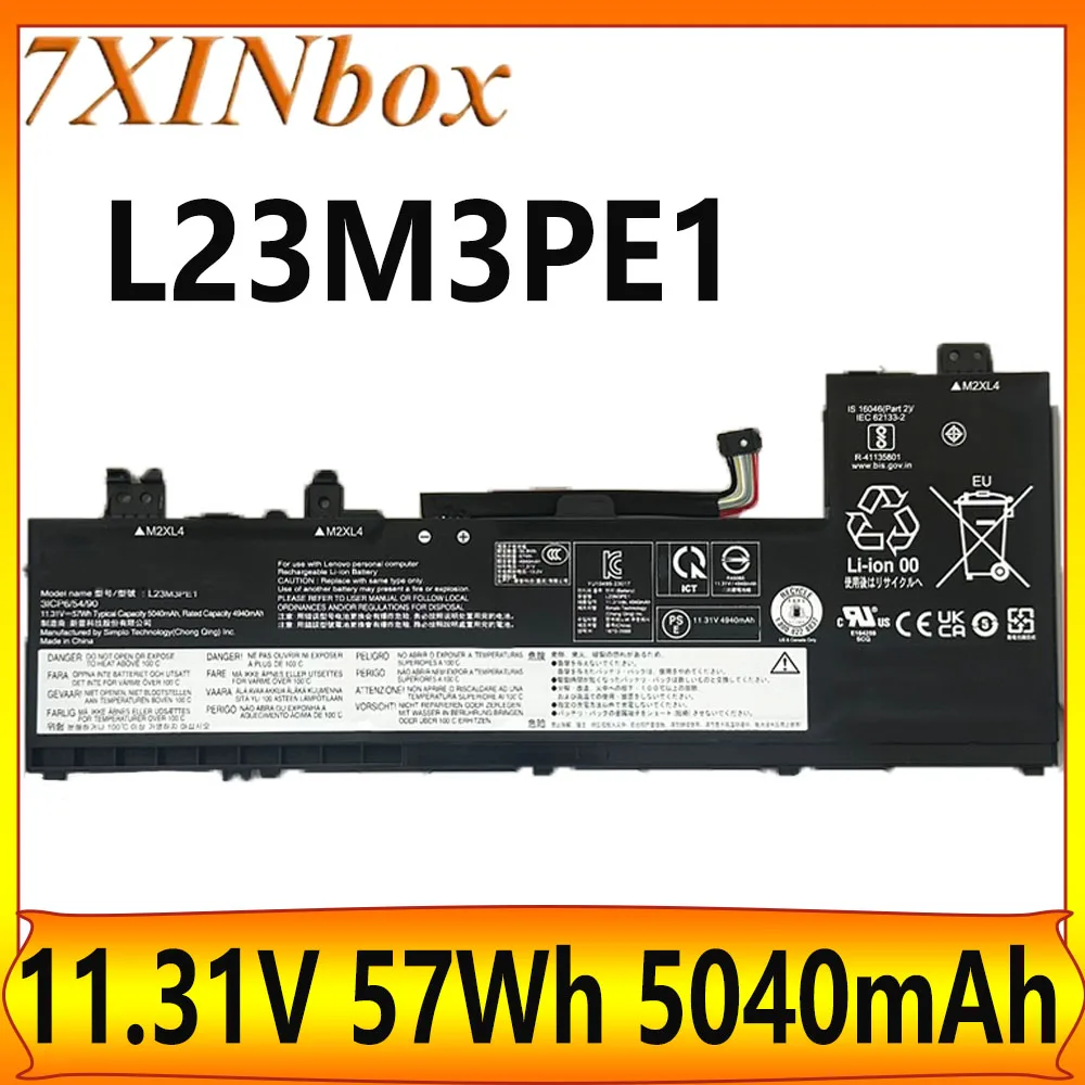 

7XINbox 57 Втч L23M3PE1 L23B3PE1 11,31 В 5040 мАч Аккумулятор для ноутбука Lenovo IdeaPad 5 2-IN-1 2024 14AHP9 14IRU9 16AHP9 16IRU9 Series