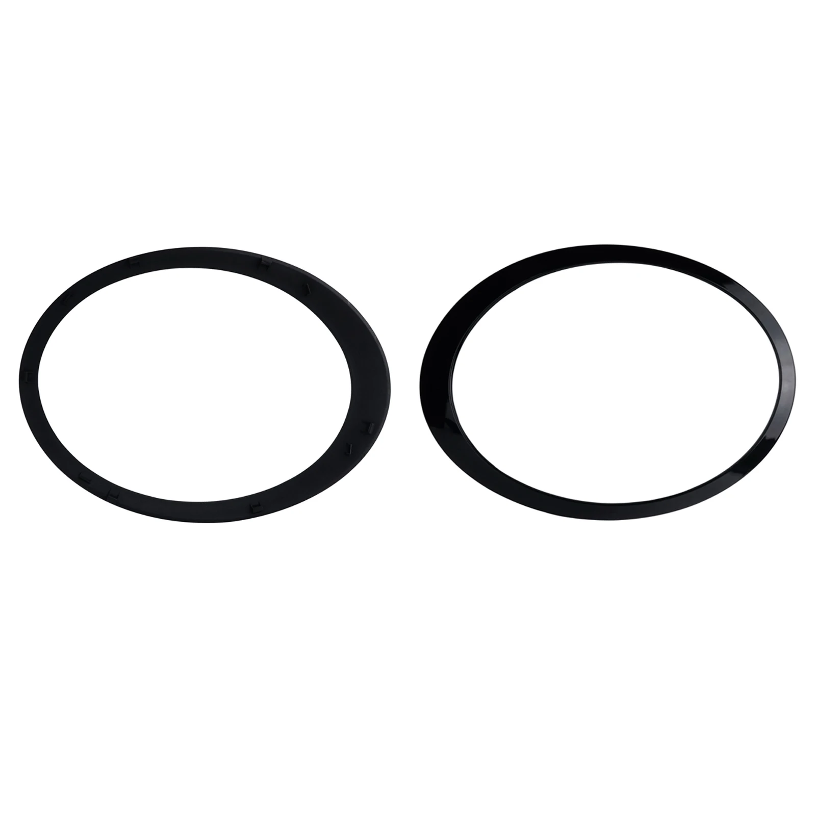 2X Gloss Black Headlight Trim Rings Bezel Cover For 2007-2015 Mini Cooper R55 R56 R57