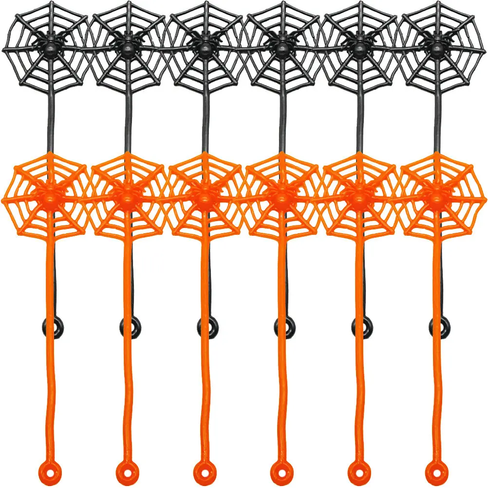 

50Pcs Sticky Spider Web Halloween Stretchy Spider Webs Tpr Elastic Stress Reliever Fun Party Supplies Kids Sensory