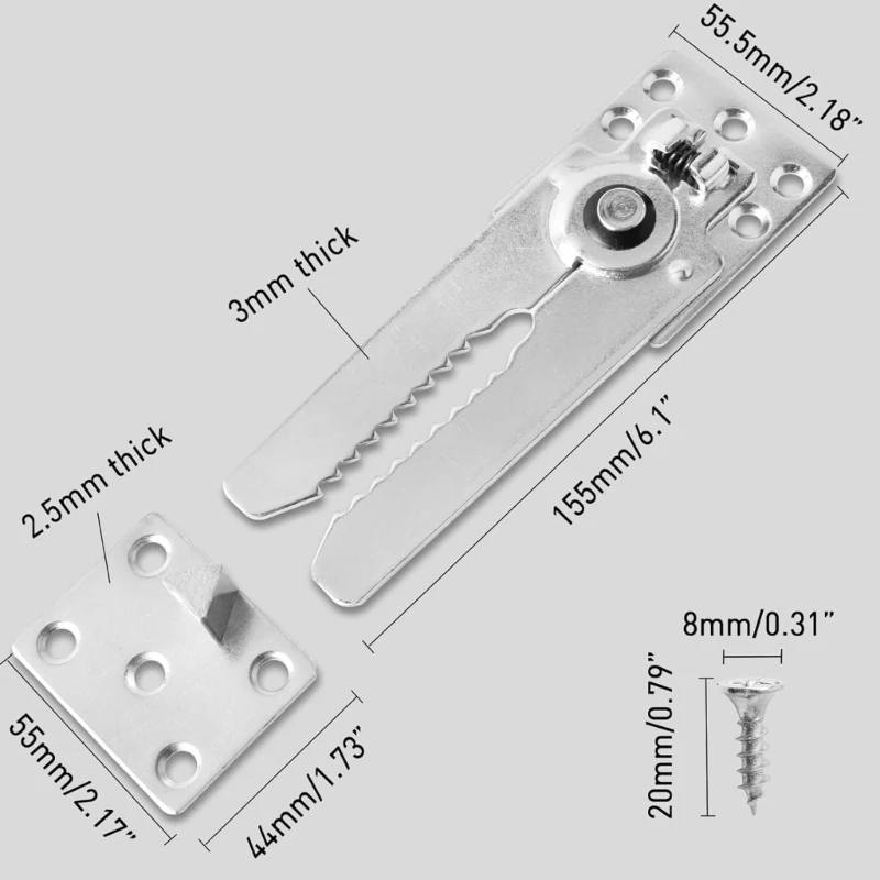 موصلات الأريكة المعدنية 6 قطع دعامات مضادة للانزلاق تثبيت مجموعة الأثاث المقطعي 87HA #3