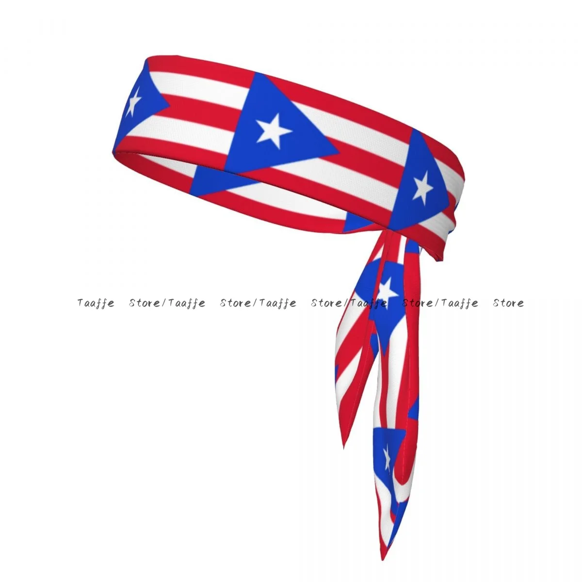 Sports Headband Head Tie Puerto Rico Flag Bandana Sweatbands Yoga Tennis Headwrap for adult