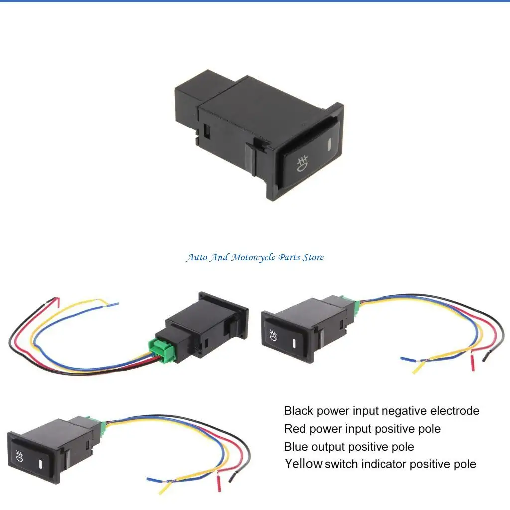 

P9FD Vehicle Fog Light Rocker Controller Button Slef Locking Switch