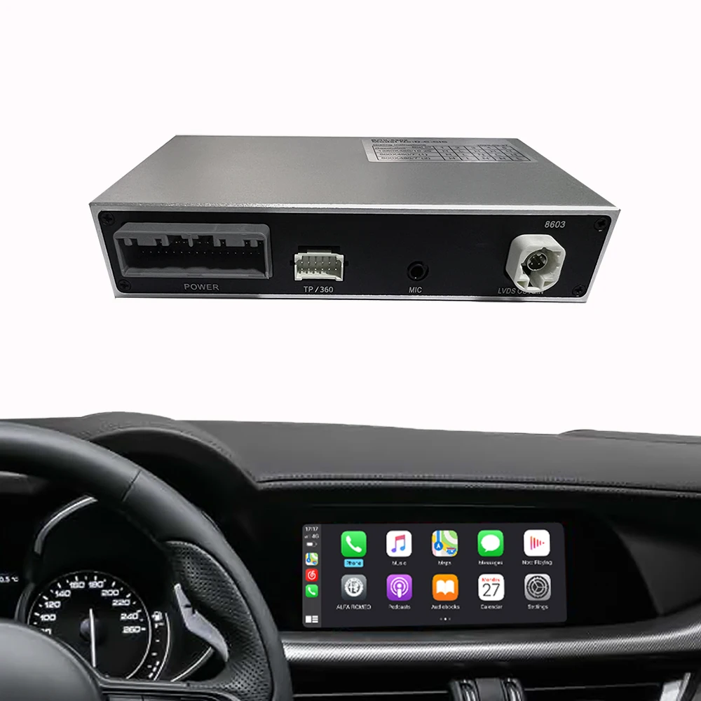Original Wireless CarPlay Dongle Alfa Romeo Stelvio Giulia Mirror Link AirPlay Radar Detector For Android Auto