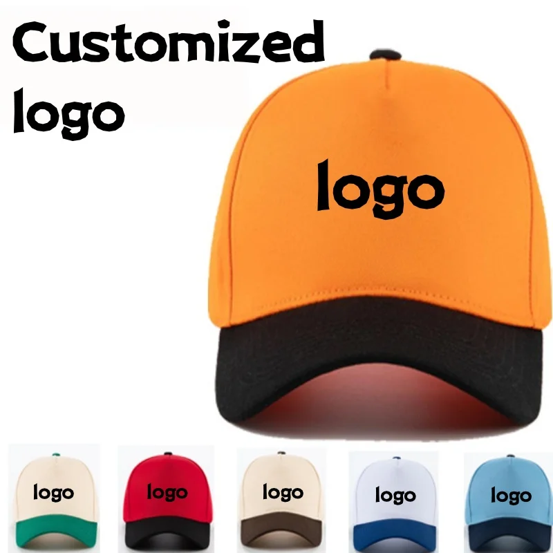 

2025 Custom Logo Spring/Summer Five-Piece Patchwork Color Baseball Cap Fashion Style Outdoor Sun Hat Bowler Hat