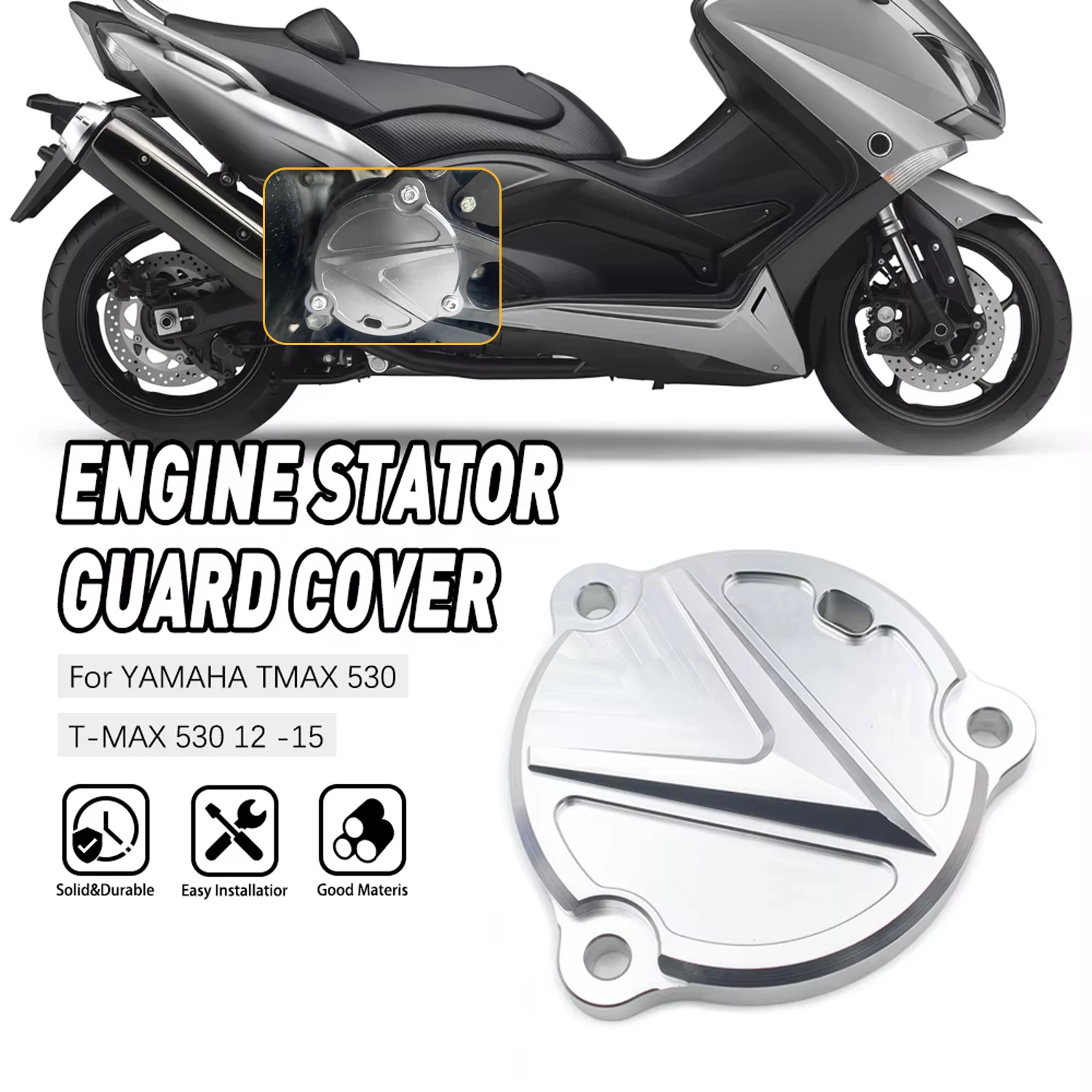 

Motorcycle Engine Stator Guard Cover Protector Crap Flap For YAMAHA TMAX 530 T-MAX 530 2012 2013 2014 2015 Accessories